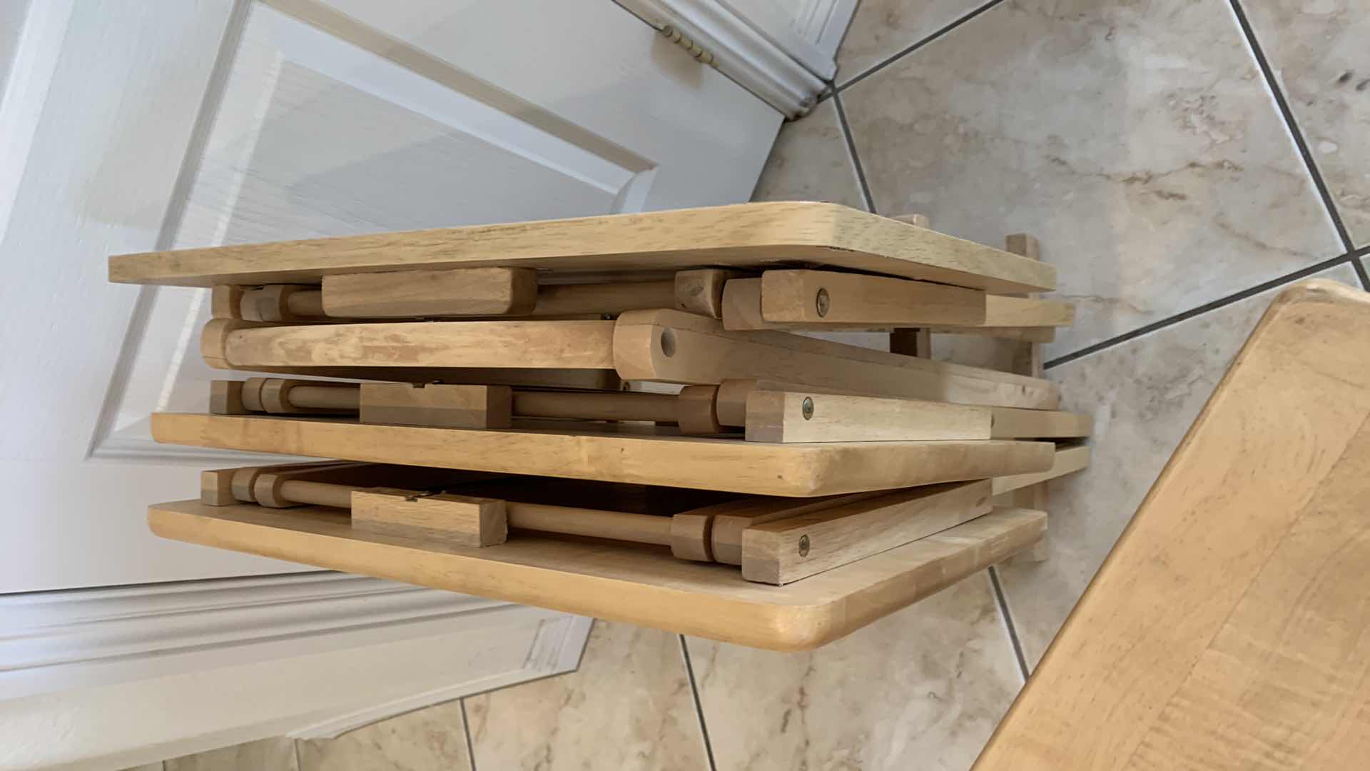 Photo 3 of 4-TELEVISION TRAYS WITH HOLDER