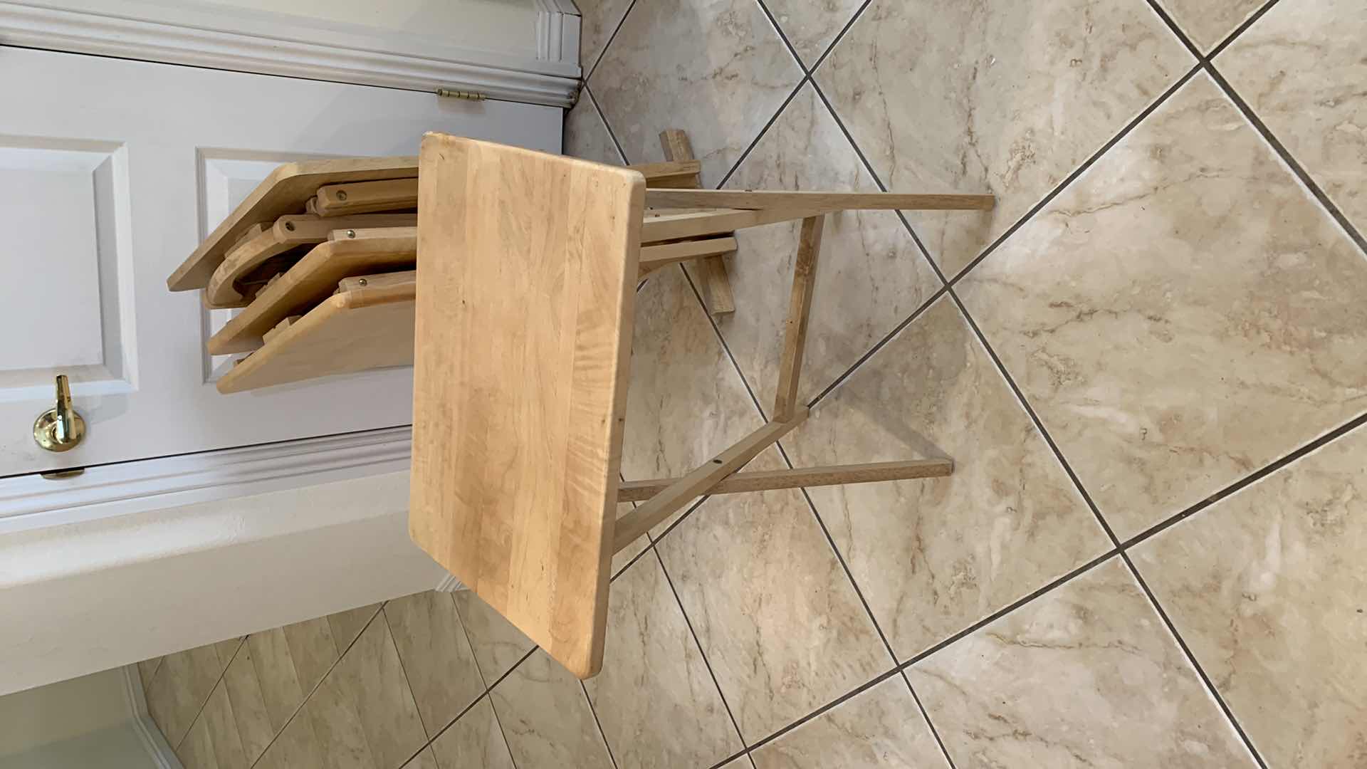 Photo 1 of 4-TELEVISION TRAYS WITH HOLDER