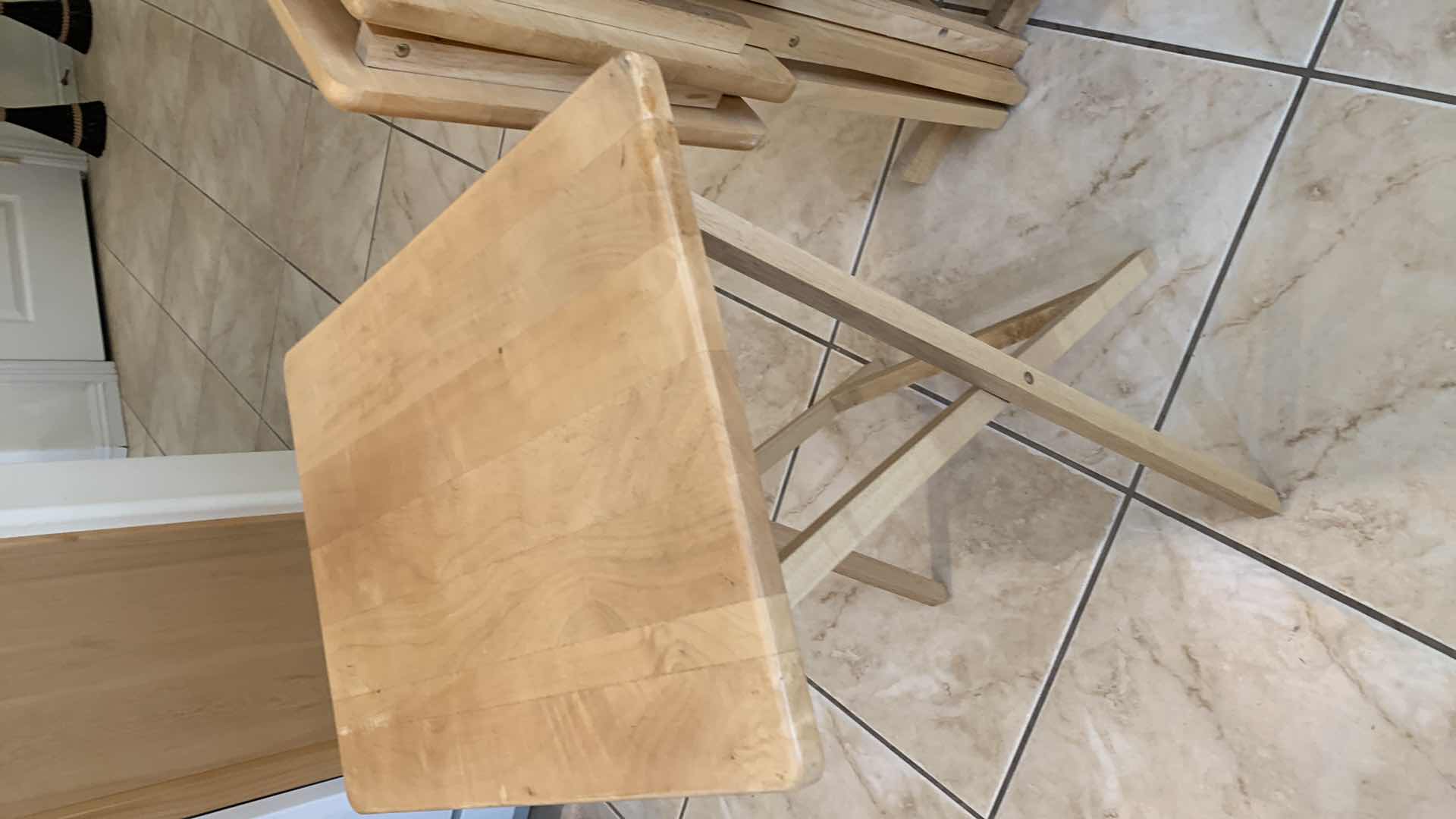 Photo 2 of 4-TELEVISION TRAYS WITH HOLDER