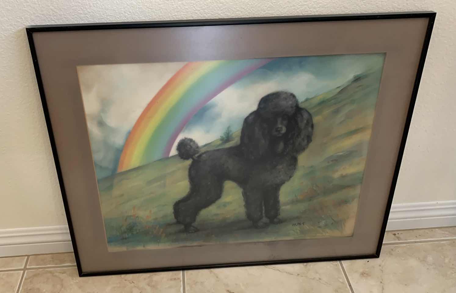 Photo 1 of ORIGINAL WATERCOLOR PRINT BY HUNT 30 X 24”