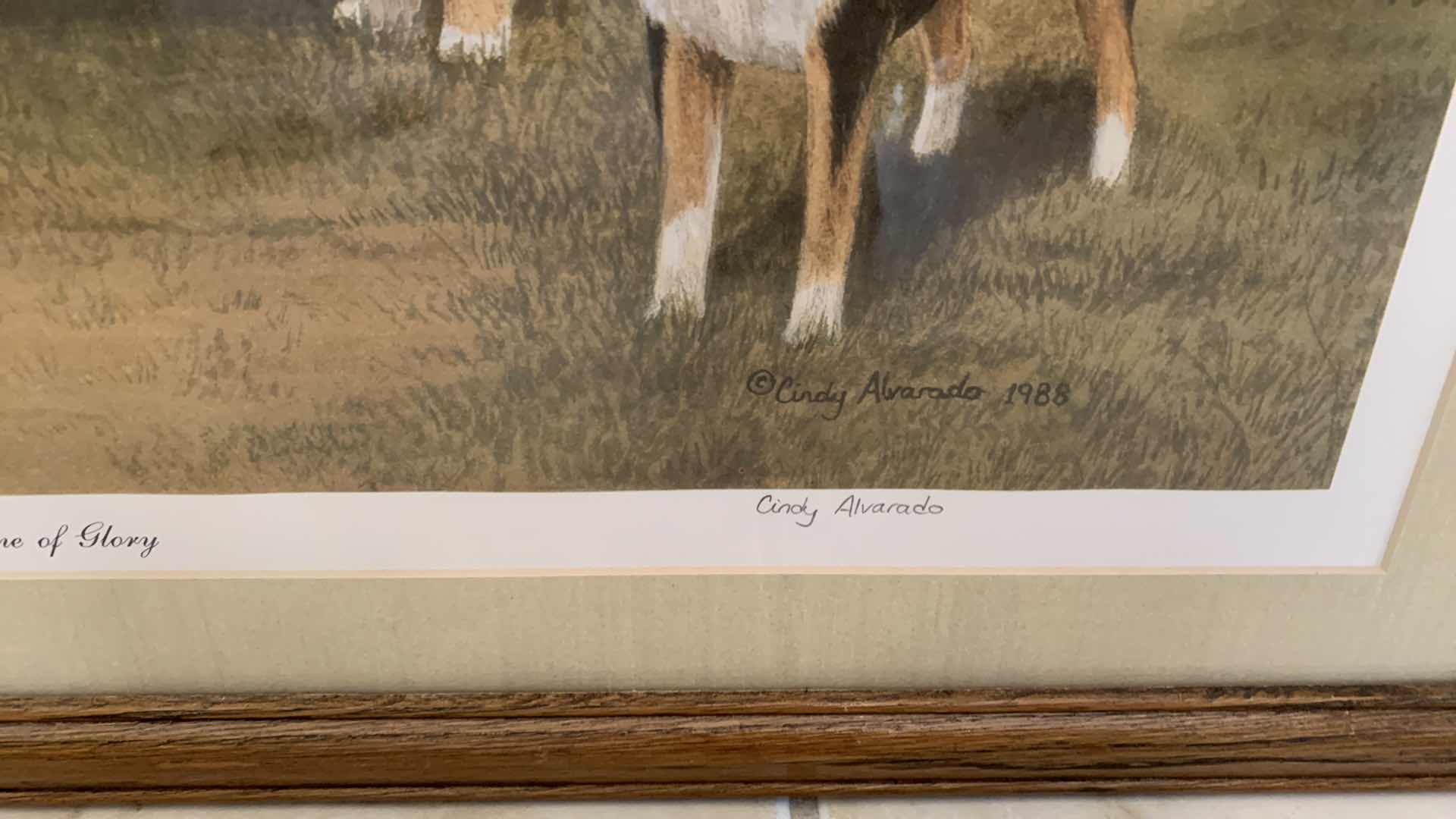 Photo 1 of “A TIME OF GLORY” 68/750 ORIGINAL PRINT SIGNED BY CINDY ALVARADO 26” X 22”