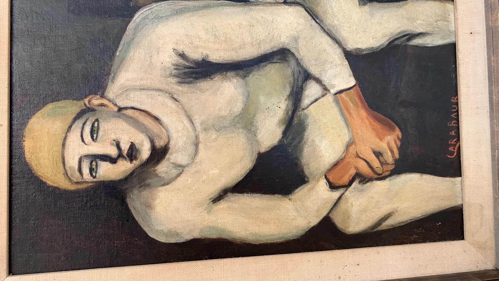 Photo 1 of ORIGINAL OIL PAINTING “THE WHITE CLOWN” SIGNED BY LARABAUR  20 X 24”