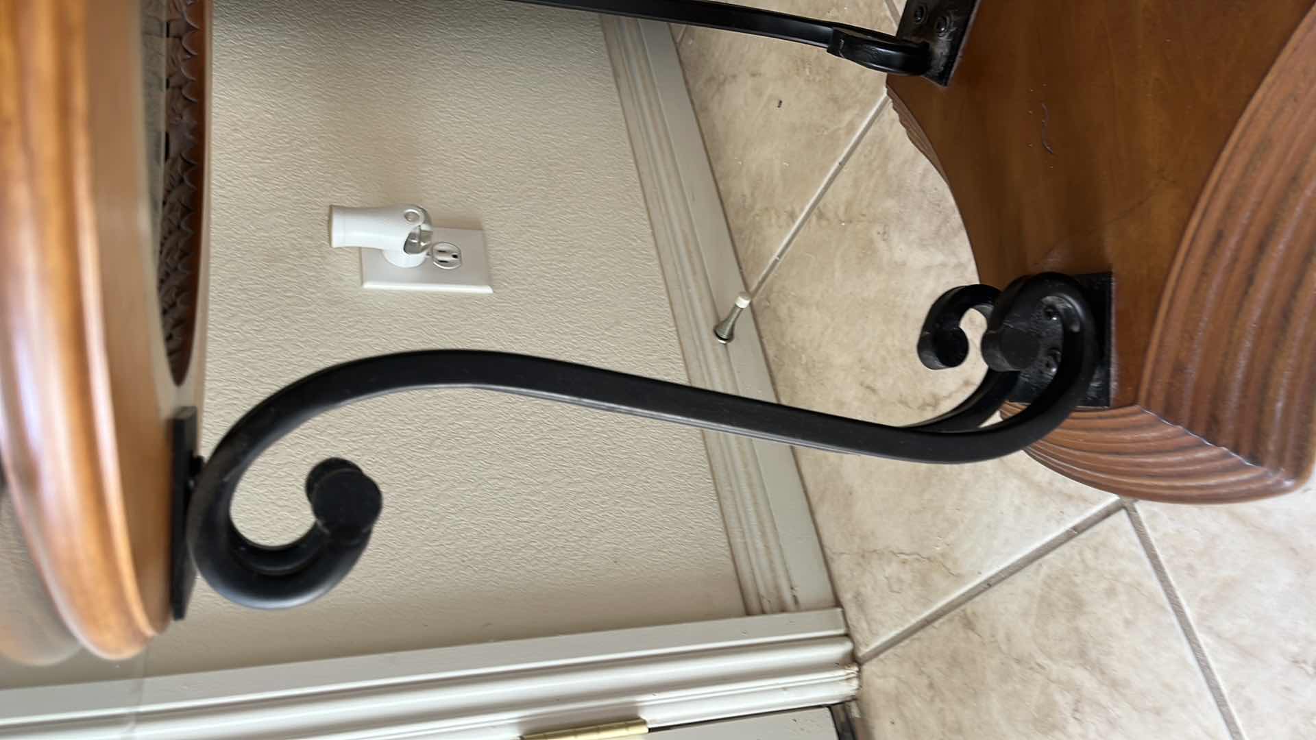 Photo 1 of GLASS TOP SIDE TABLE 27” DIA