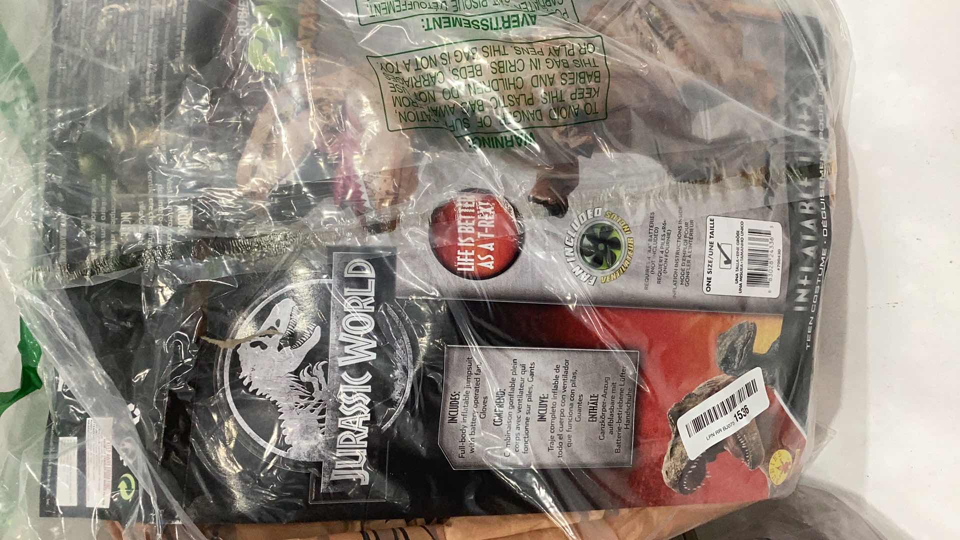 Photo 1 of 2 DINOSAUR JURASSIC  WORLD HALLOWEEN ADULT SIZE COSTUMES