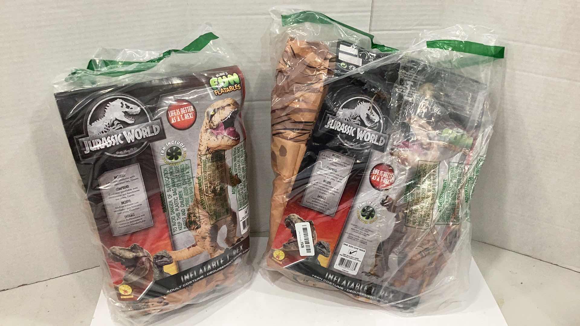 Photo 1 of 2 DINOSAUR JURASSIC  WORLD HALLOWEEN ADULT SIZE COSTUMES