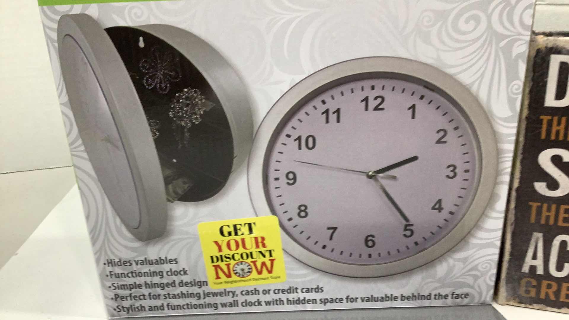 Photo 1 of 2 PCS NEW CLOCK AND BOOK SAFE