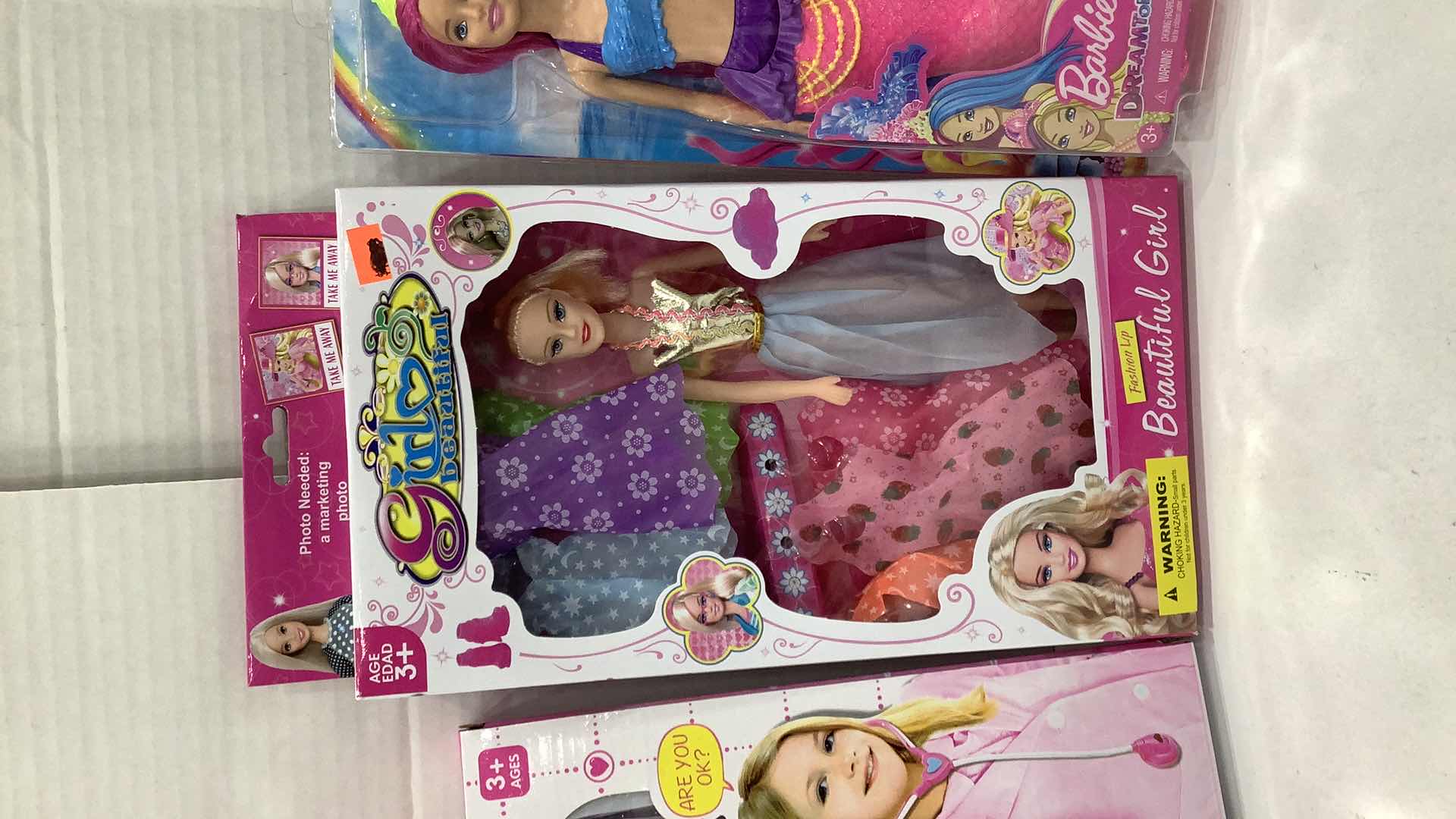 Photo 1 of 2 PCS NEW BARBIE GIRL DOLLS AND DOCTOR GAME SET