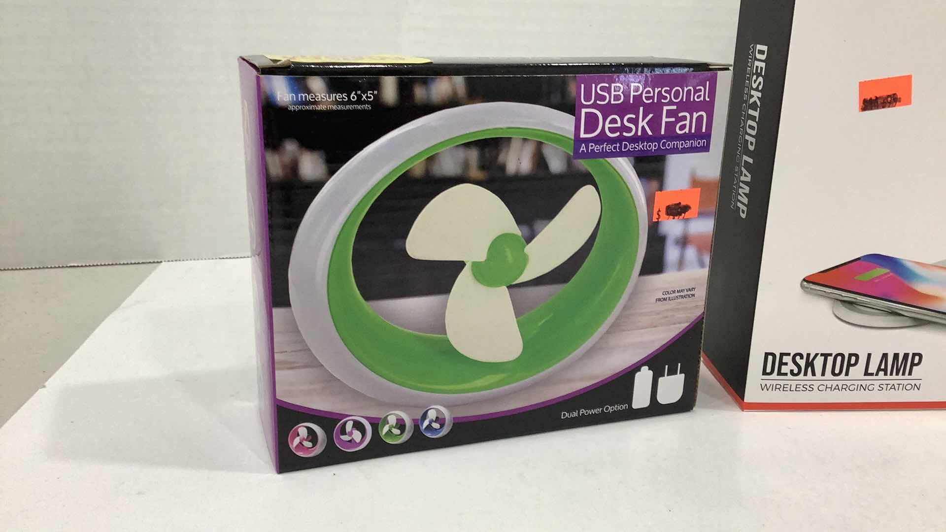 Photo 1 of 3 PCS NEW DESK FANS AND CHARGING STATION