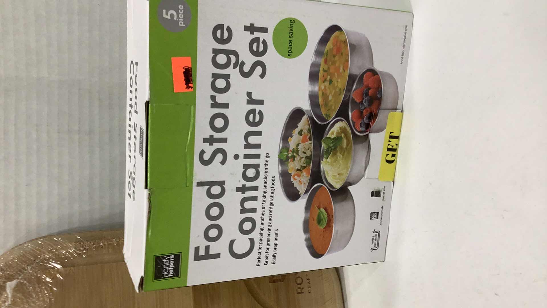 Photo 1 of 2 PCS NEW CUTTING BOARD AND CONTAINER SET