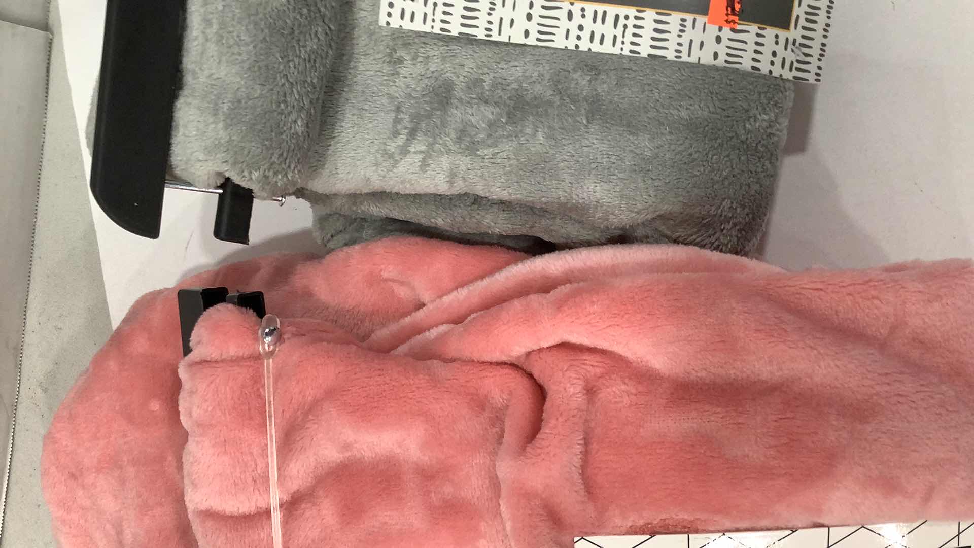 Photo 1 of 2 NEW BLANKETS PINK AND GREY