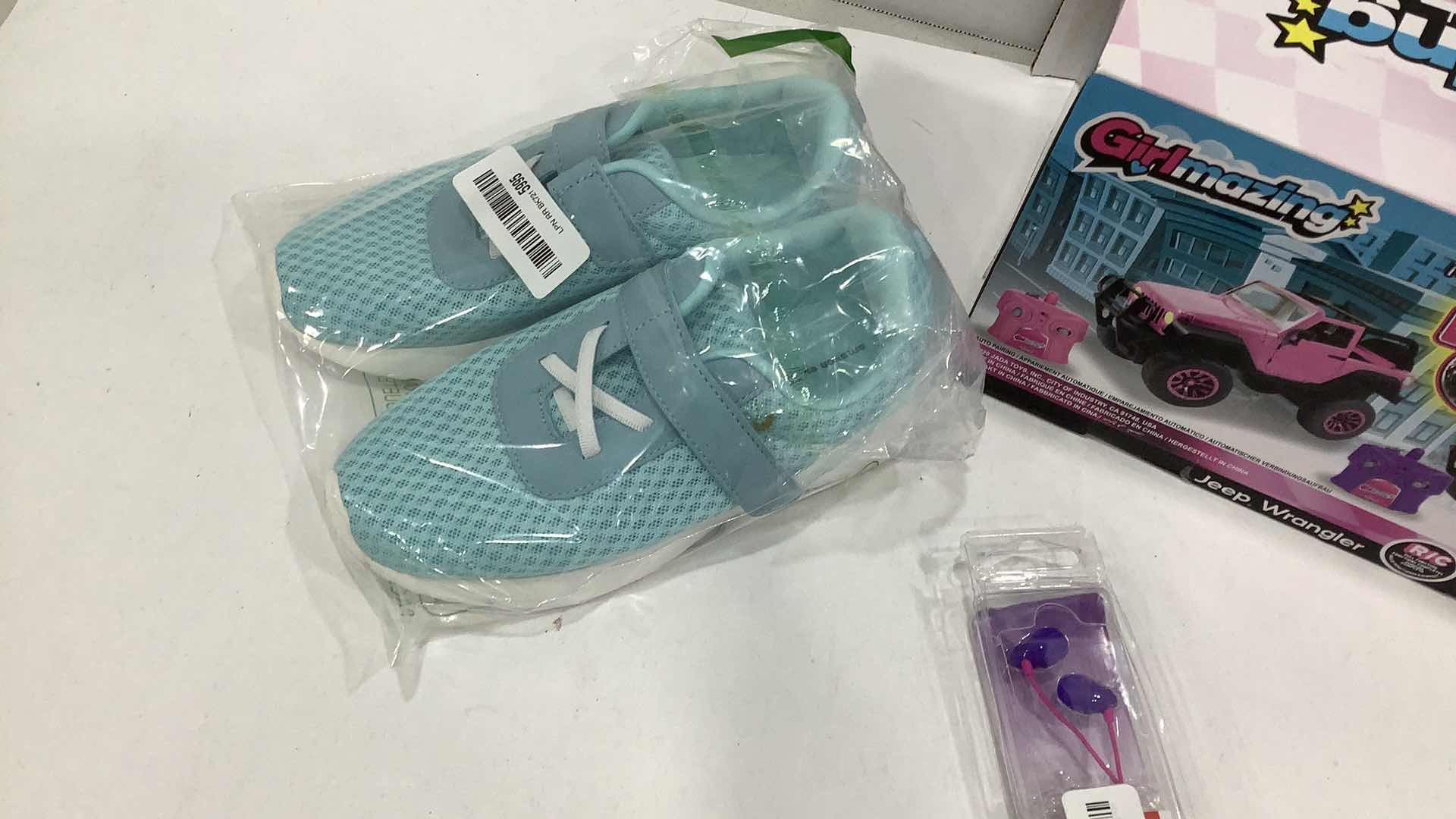 Photo 1 of ASSORTED GIRLS ITEM HEADPHONE AND SHOES SIZE 2