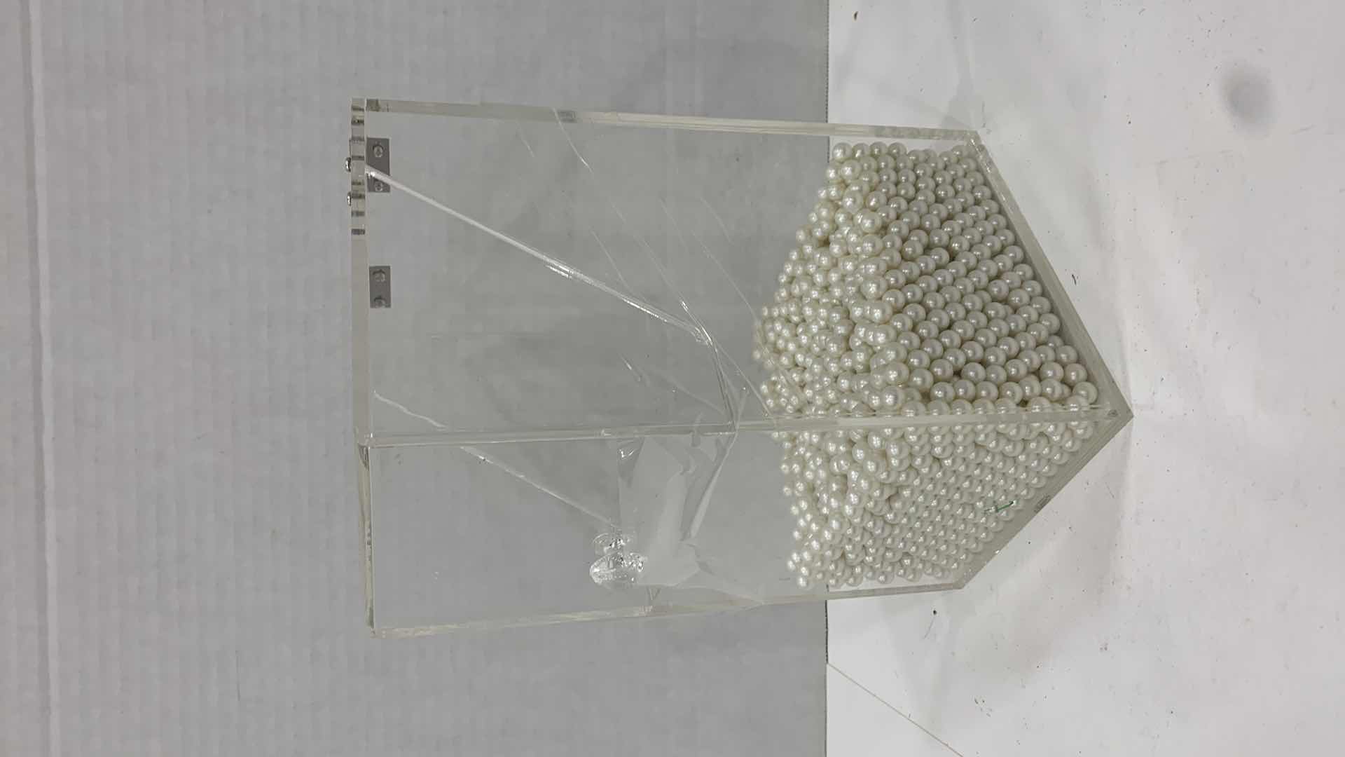 Photo 1 of CLEAR BOX WITH FAUX PEARLS