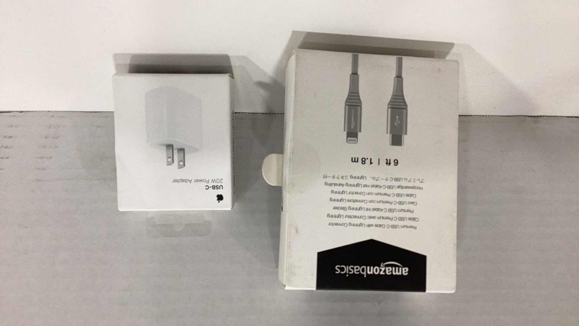 Photo 1 of APPLE 20W POWER ADAPTER AND USB-C LIGHTNING CONNECTOR