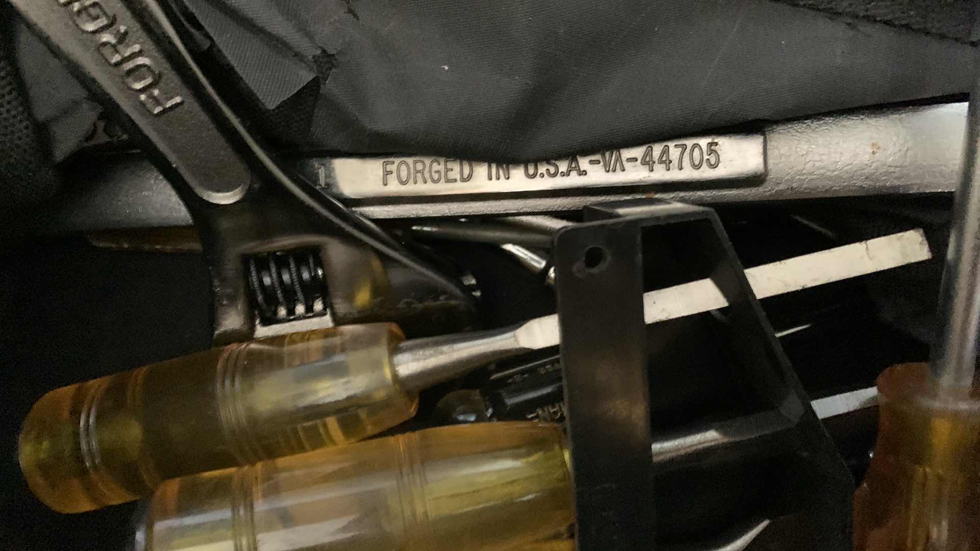 Photo 1 of CRAFTSMAN BAG WITH NUT RUNNERS,  CHISELS AND WRENCHES