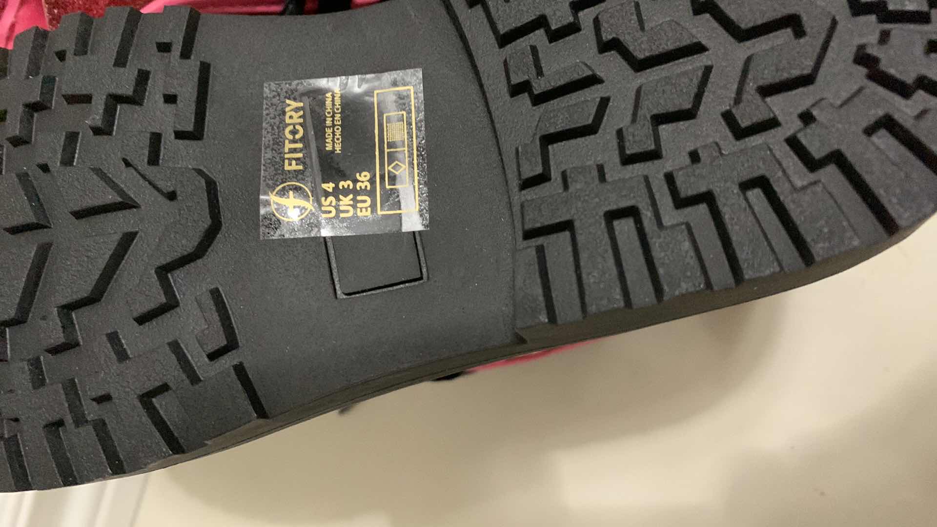 Photo 1 of GIRLS PINK METTALIC BOOTS SIZE 4