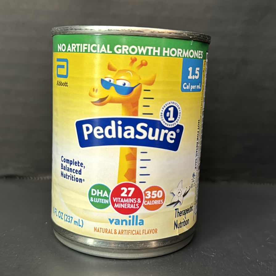 Photo 1 of PEDIASURE VANILLA STANDARD TUBE FEEDING FORMULA 24  X 8 OUNCE CANS