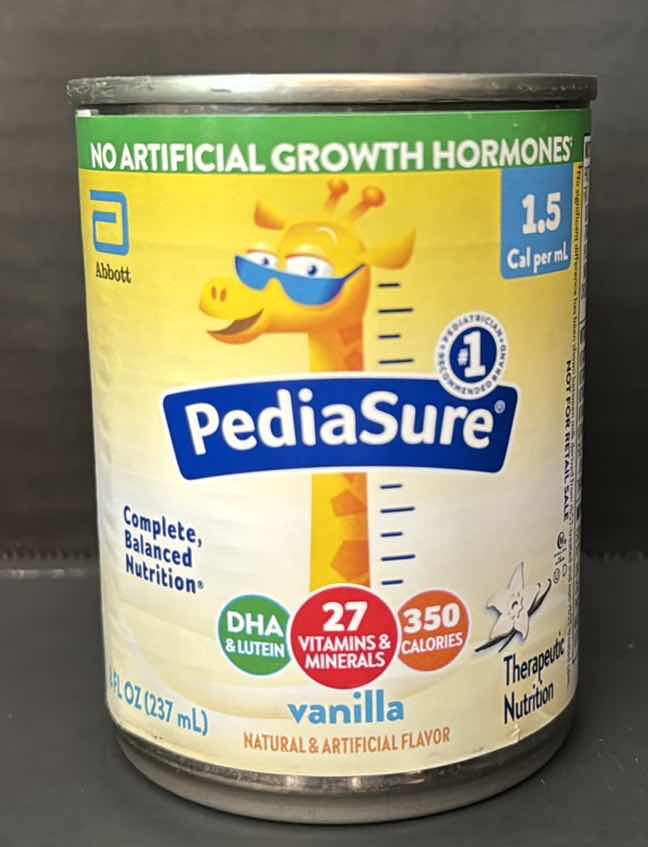 Photo 1 of PEDIASURE VANILLA STANDARD TUBE FEEDING FORMULA 24  X 8 OUNCE CANS