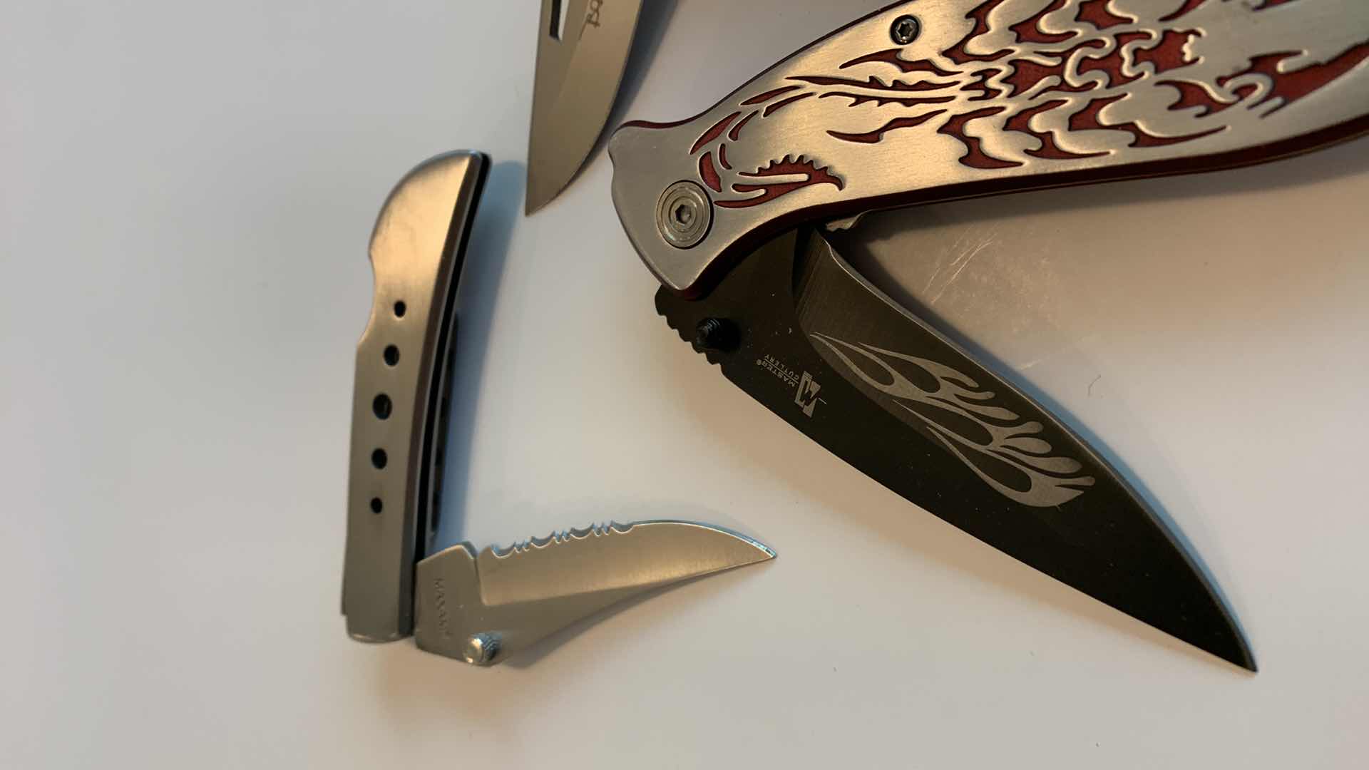 Photo 1 of SET OF THREE KNIVES BLACKIE COLLINS