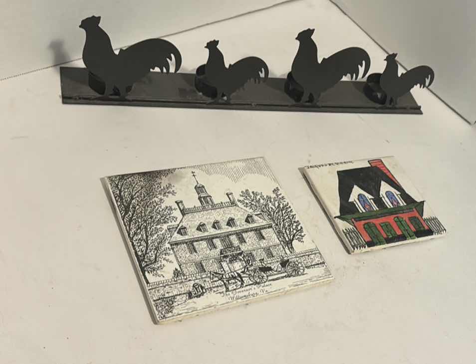 Photo 1 of HOME DECOR (2 TILES & 1 CANDLE HOLDER)