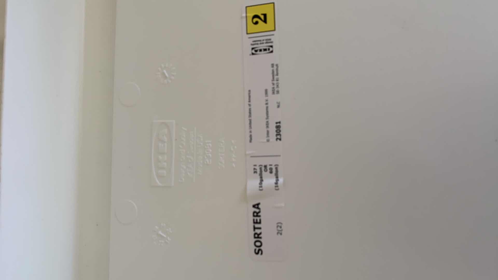 View 3 of PAIR OF IKEA STORAGE CONTAINERS WITH LIDS SORTERA 22” X 15” H 11”