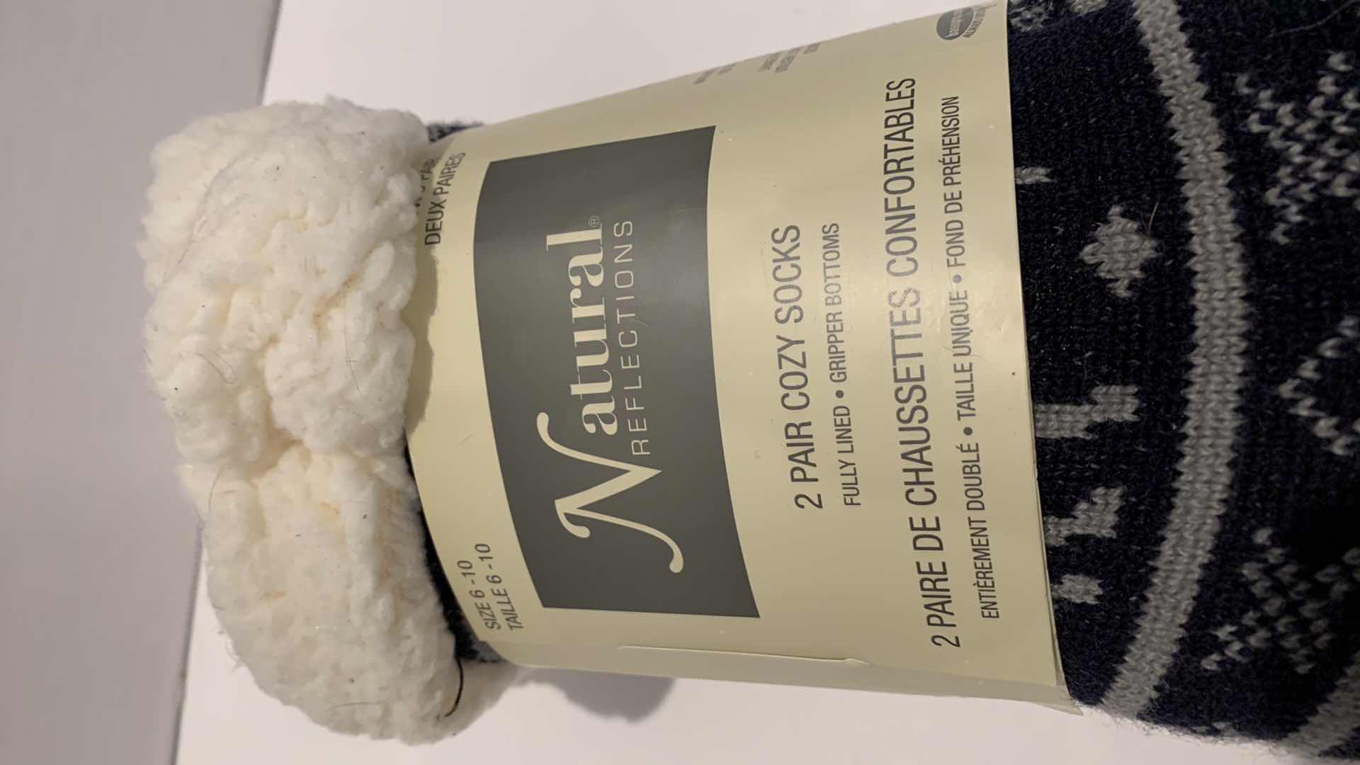 Photo 1 of PAIR OF LINED SOCKS WITH GRIPPER BOTTOMS SIZE 6-10