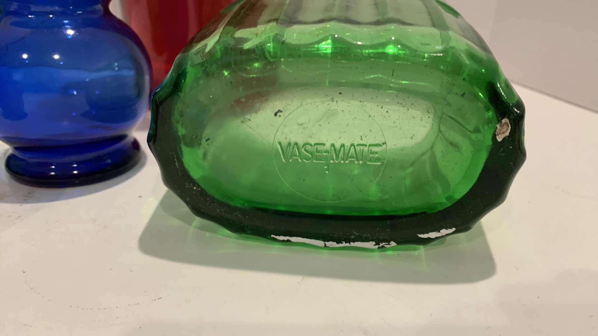 Photo 1 of COLORED GLASS ITEMS