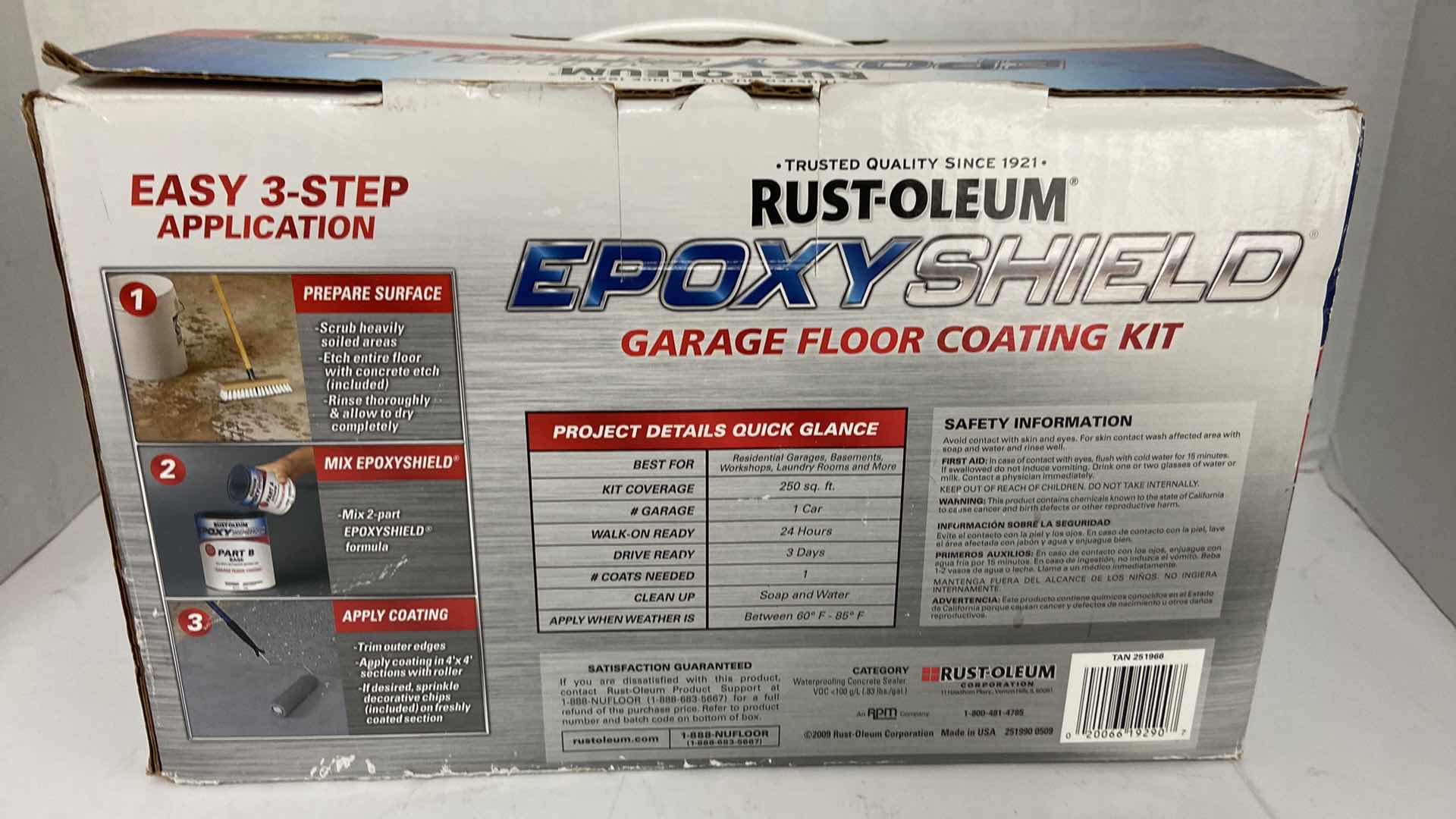 Photo 1 of EPOXY SHIELD GARAGE FLOOR COATING KIT
