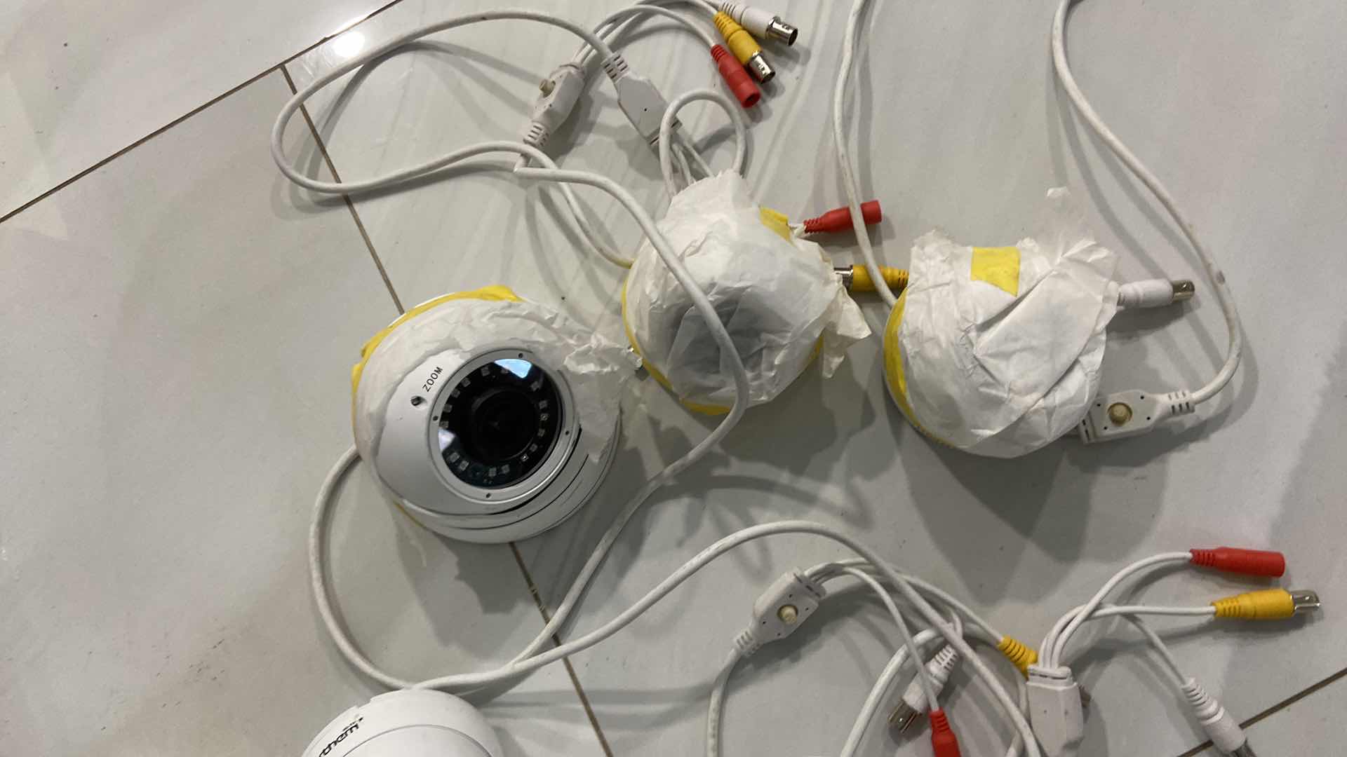 Photo 1 of BOX OF SECURITY CAMERAS