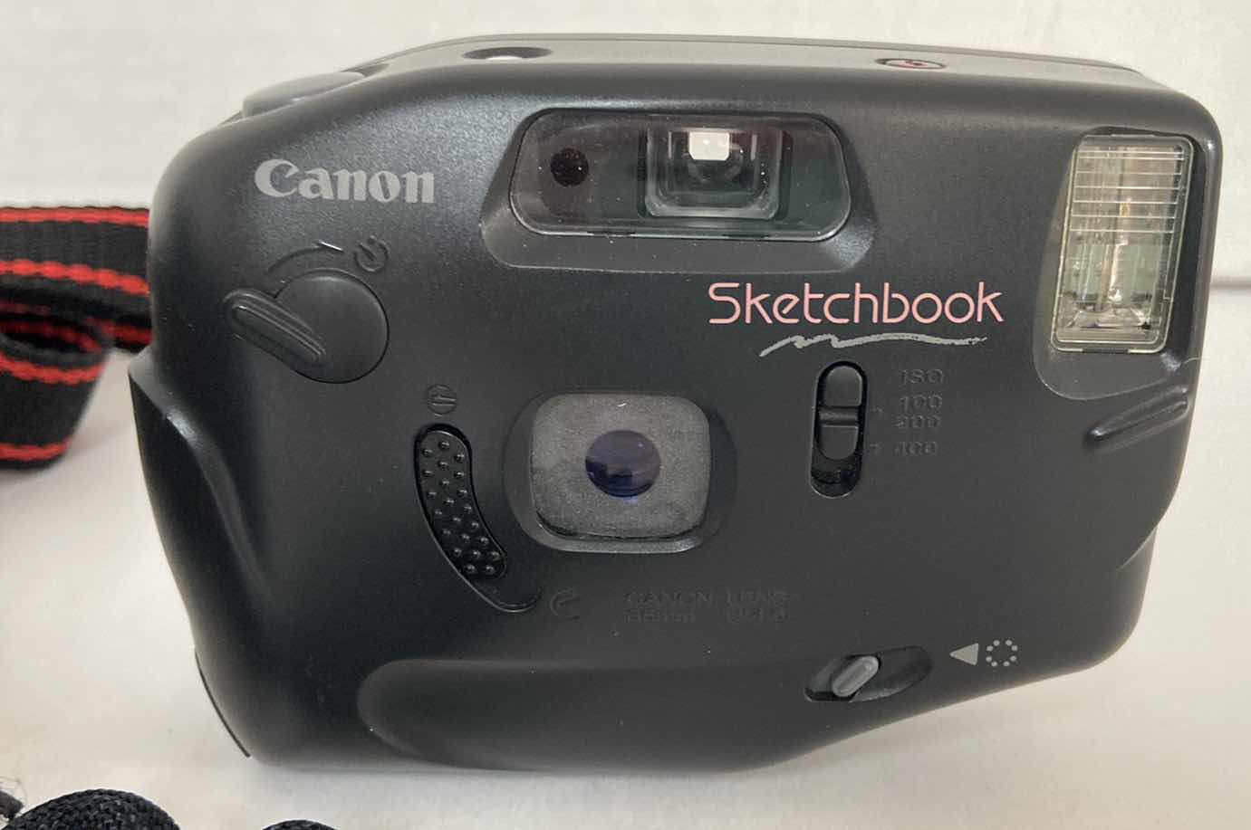 Photo 1 of CANON SKETCHBOOK 35MM F4.5 POINT AND SHOOT FILM CAMERA WITH BAG