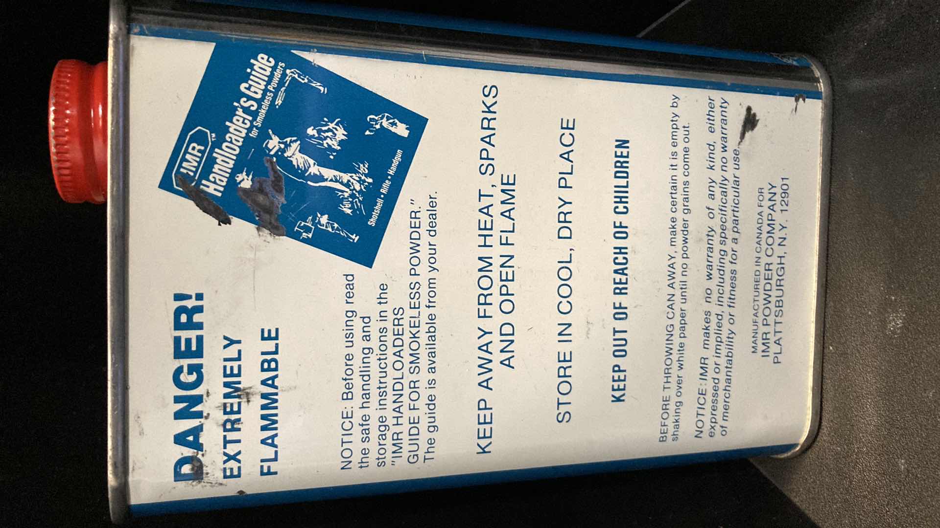 Photo 3 of IMR 4064 SMOKELESS POWER 1LB TIN (FULL)