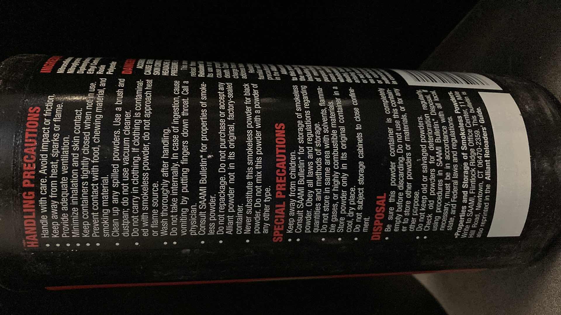 Photo 3 of NEW GREEN DOT SMOKELESS POWDER 1LB (FULL)