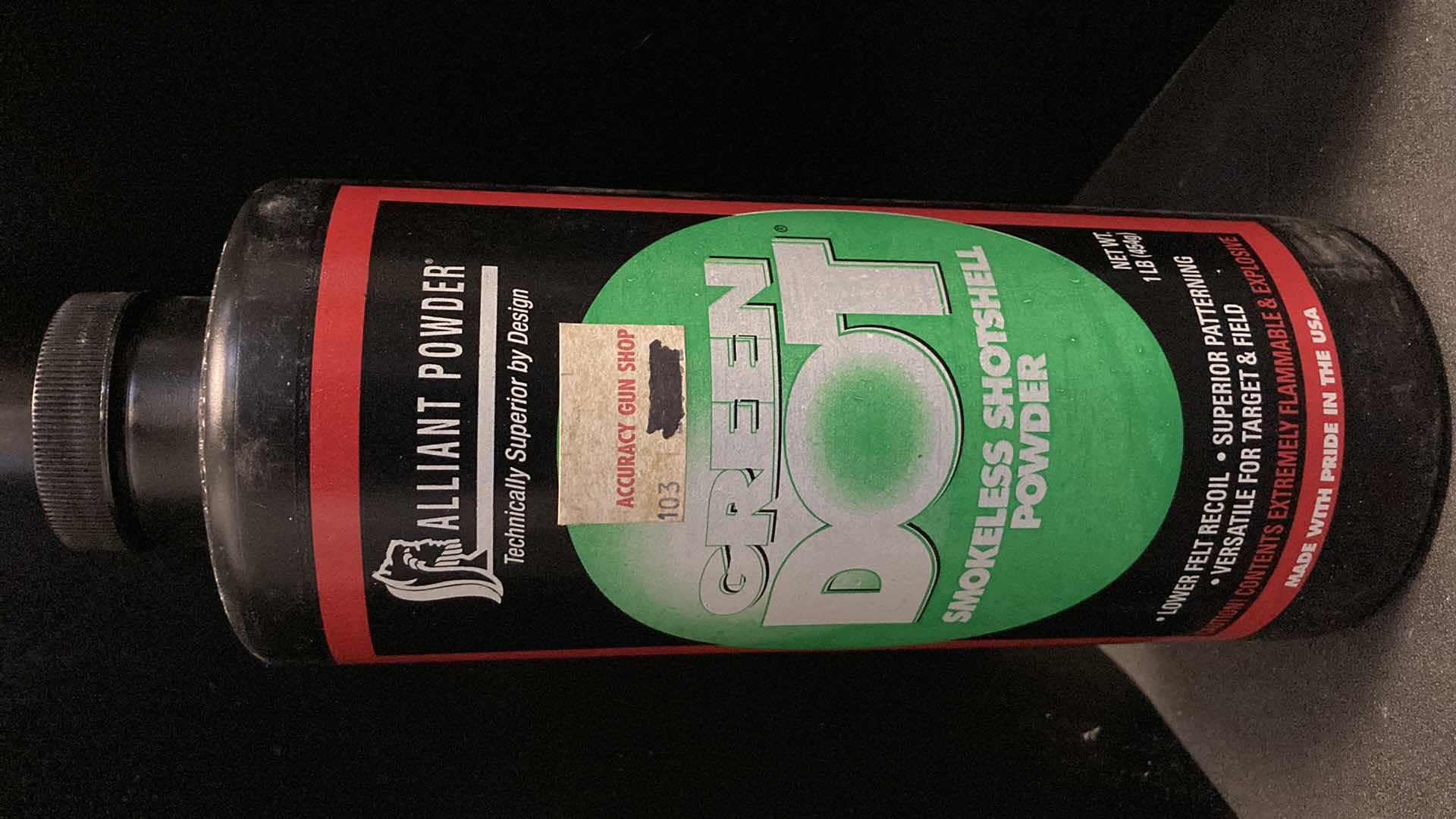 Photo 1 of NEW GREEN DOT SMOKELESS POWDER 1LB (FULL)