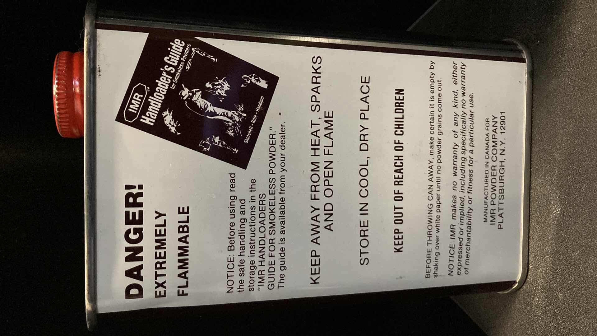 Photo 1 of IMR 4350 SMOKELESS POWER 1LB TIN (FULL)