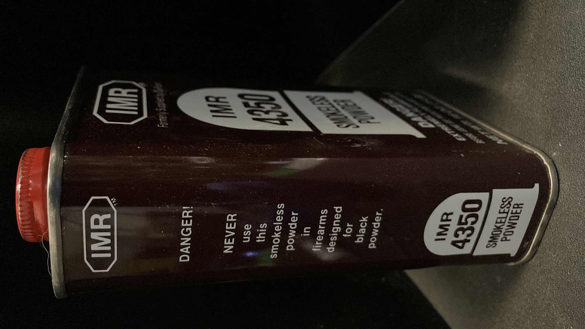 Photo 2 of IMR 4350 SMOKELESS POWER 1LB TIN (FULL)