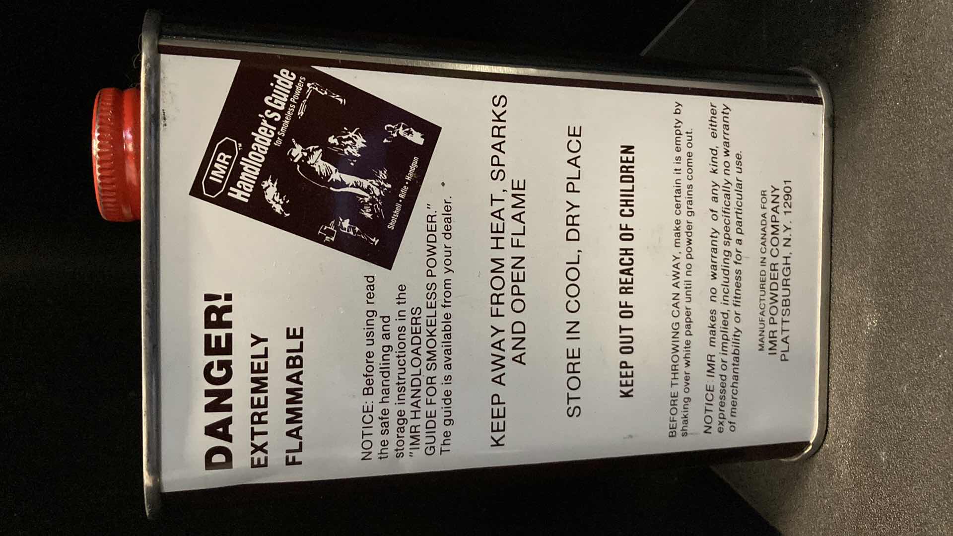 Photo 1 of IMR 4350 SMOKELESS POWER 1LB TIN (FULL)