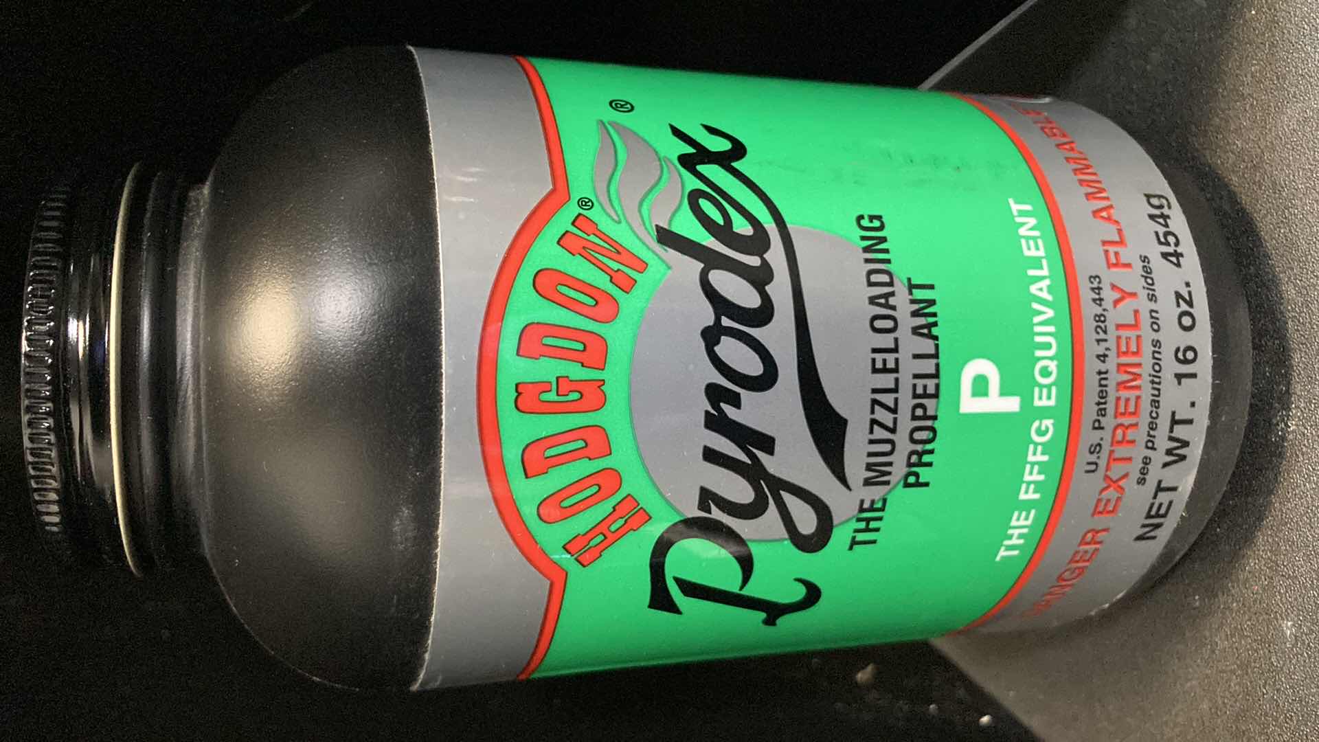 Photo 1 of HODGDON PYRODEX THE MUZZLELOADING PROPELLANT P THE FFFG EQUIVALENT 16OZ