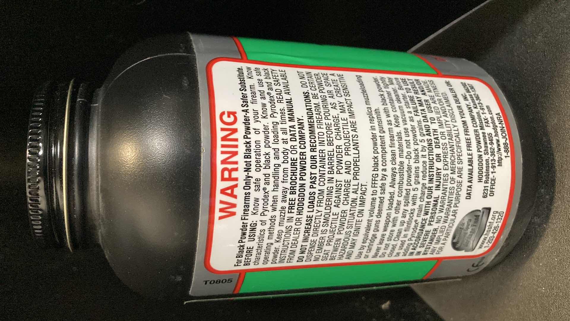 Photo 1 of HODGDON PYRODEX THE MUZZLELOADING PROPELLANT P THE FFFG EQUIVALENT 16OZ