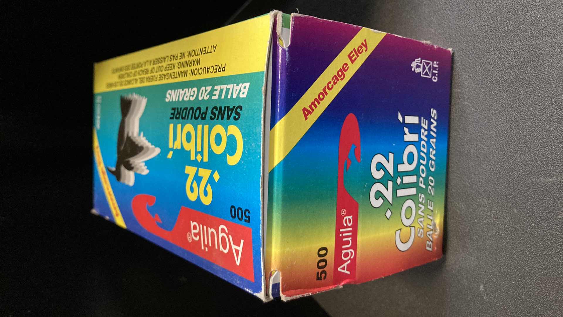 Photo 1 of NEW AGUILA 22CAL NO GUNPOWDER 20 GRAIN AMMO (500)