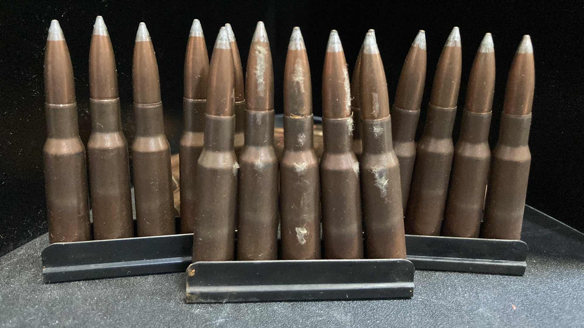 Photo 1 of 7.62X54R AMMO (35) W 3 CLIPS