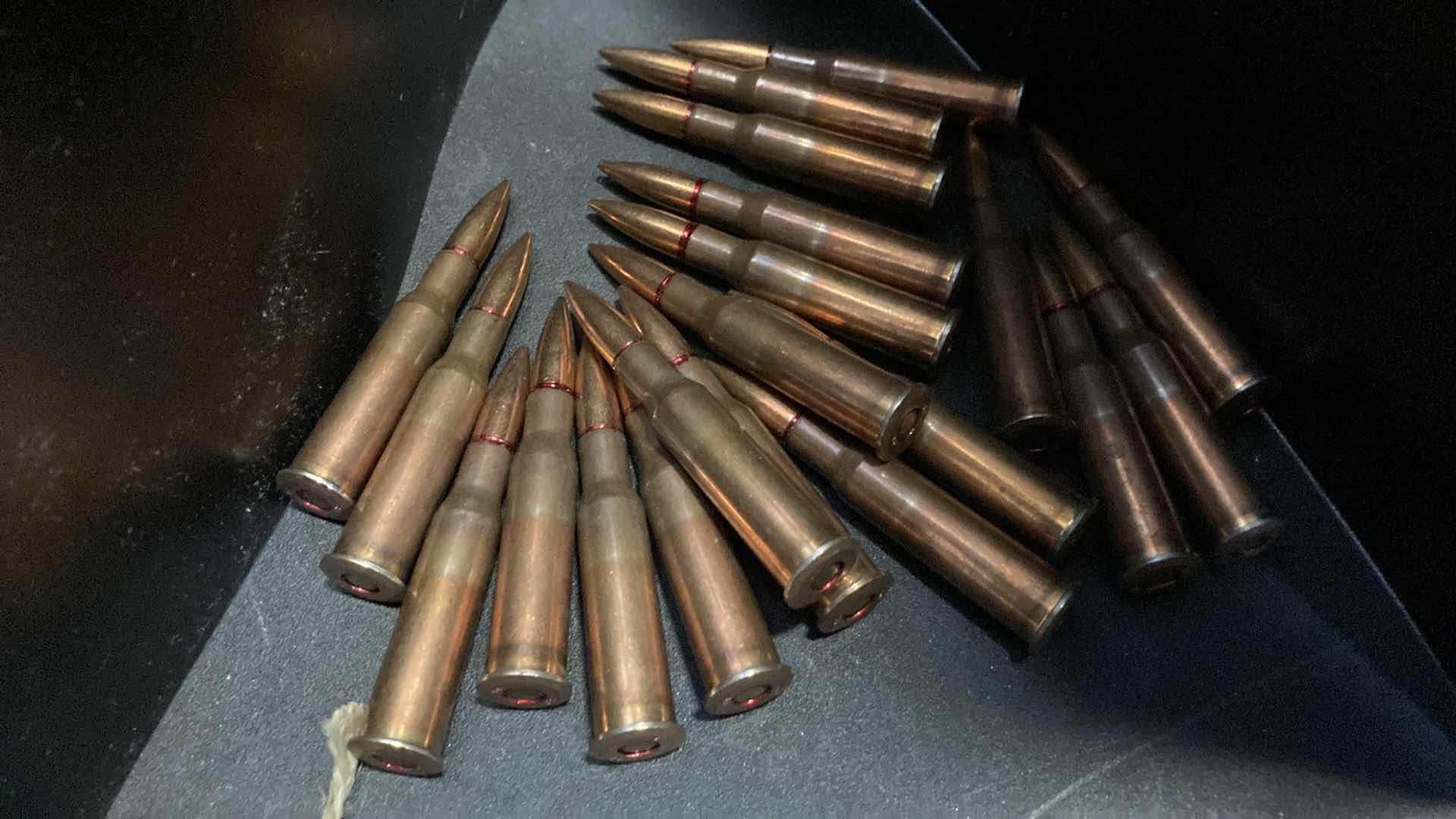 Photo 1 of 7.62X54R AMMO (35) W 3 CLIPS