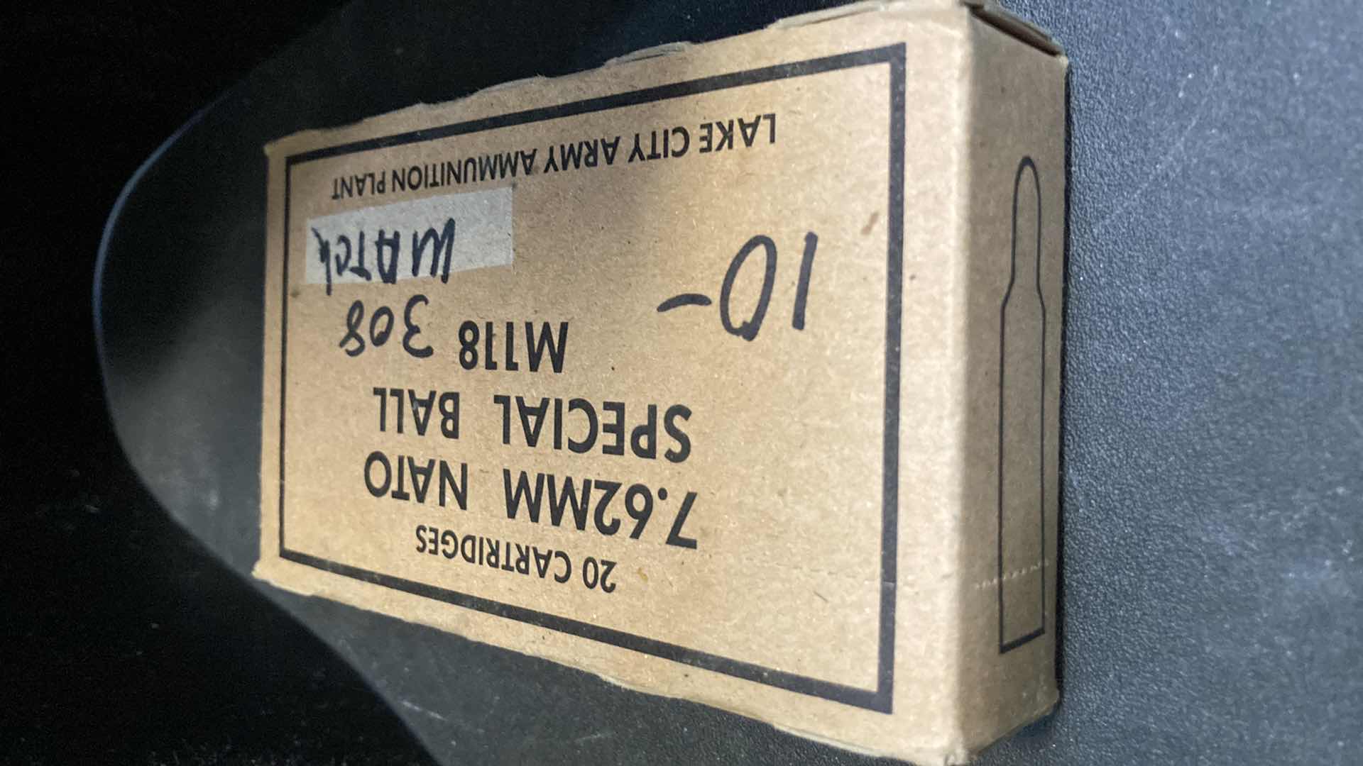 Photo 1 of LAKE CITY ARMY 7.62 NATO SPEC BALL M118 MATCH 308 AMMO (20)