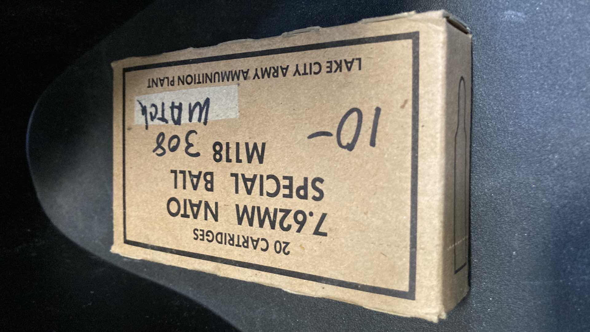 Photo 1 of LAKE CITY ARMY 7.62 NATO SPEC BALL M118 MATCH 308 AMMO (20)