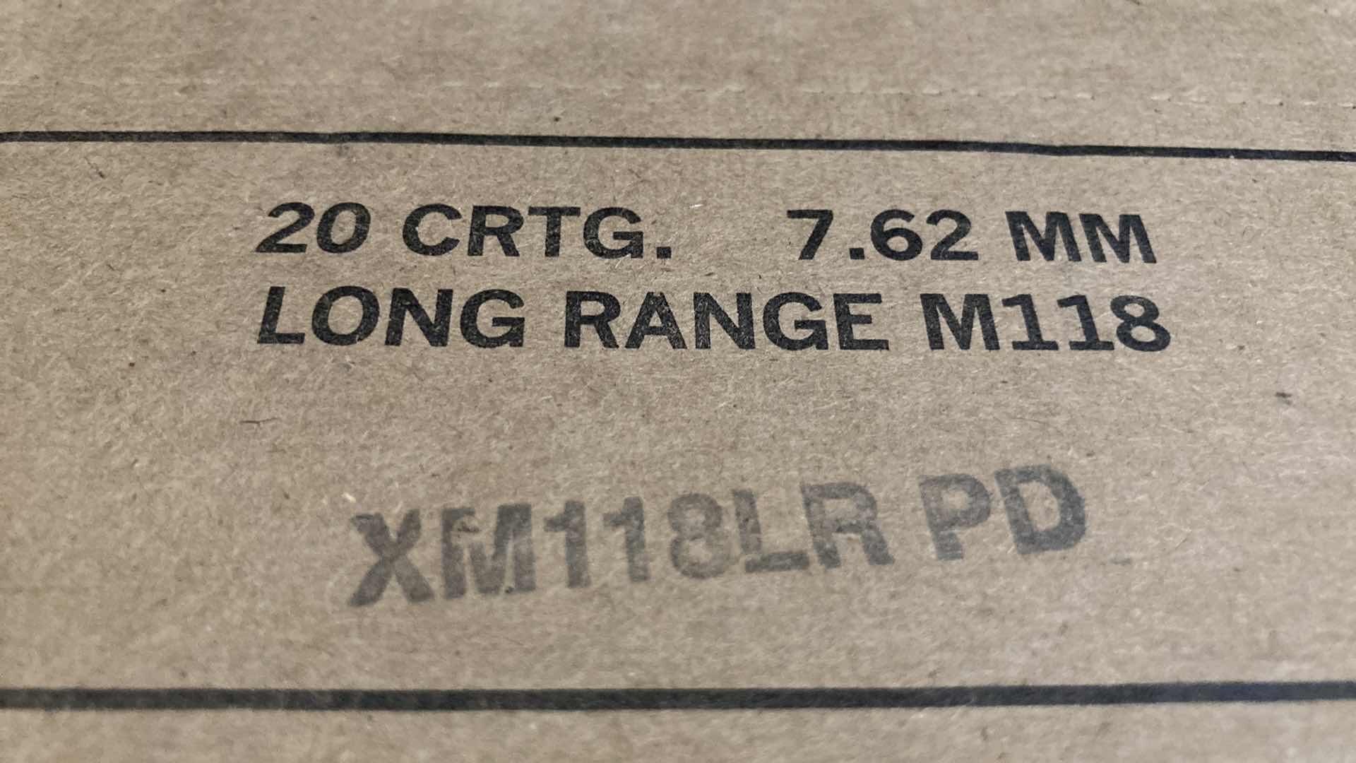 Photo 1 of 7.62MM LONG RANGE M118 XM118LR PD AMMO (40)