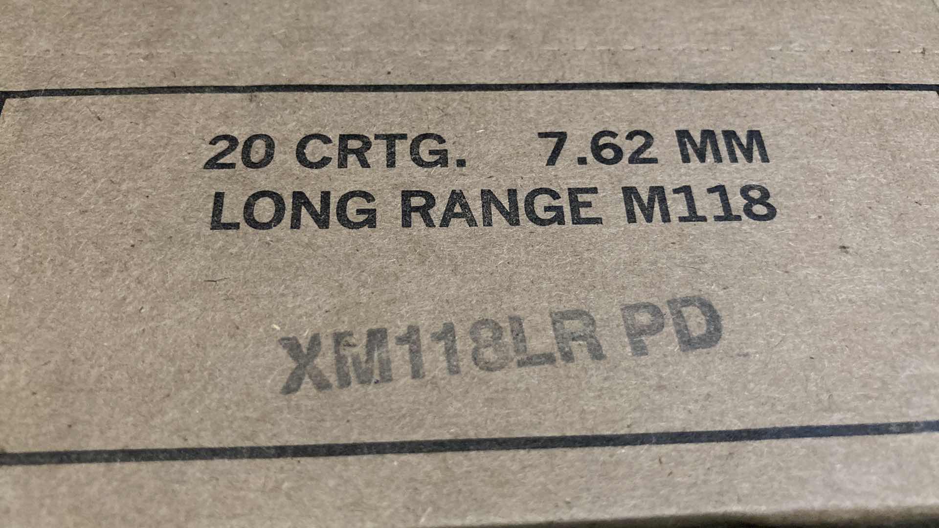 Photo 2 of 7.62MM LONG RANGE M118 XM118LR PD AMMO (40)