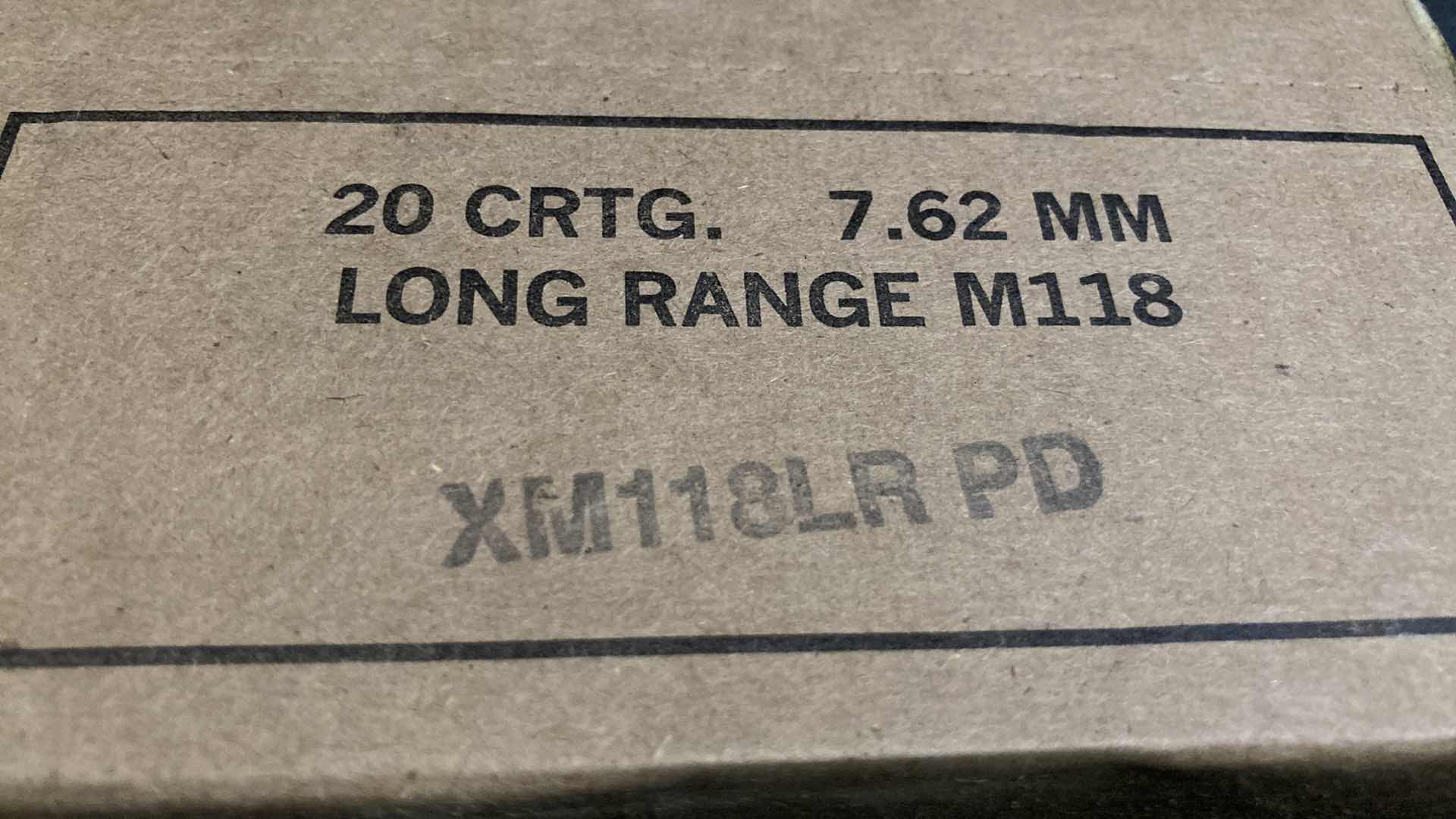 Photo 1 of 7.62MM LONG RANGE M118 XM118LR PD AMMO (40)