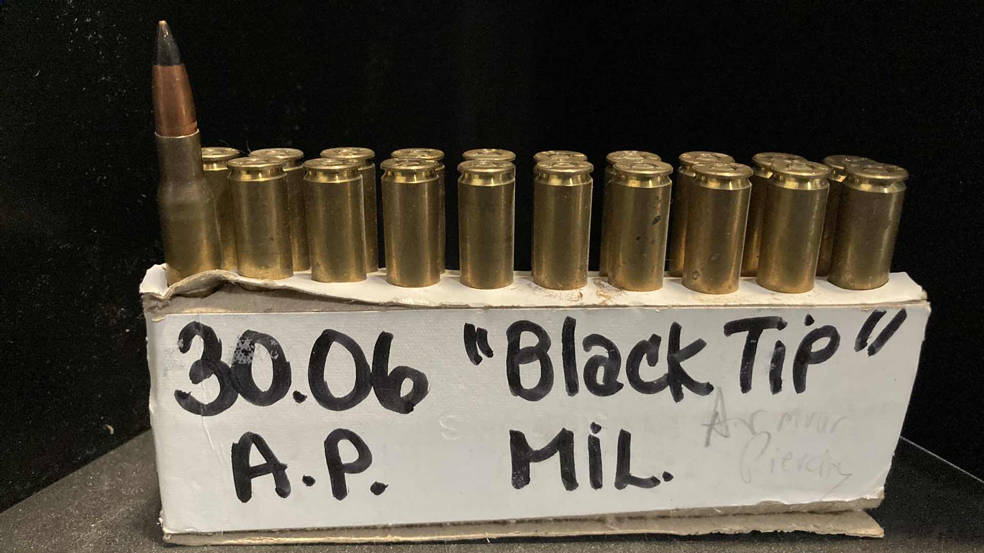 Photo 1 of 30-06CAL BLACK TIP AP AMMO (20)