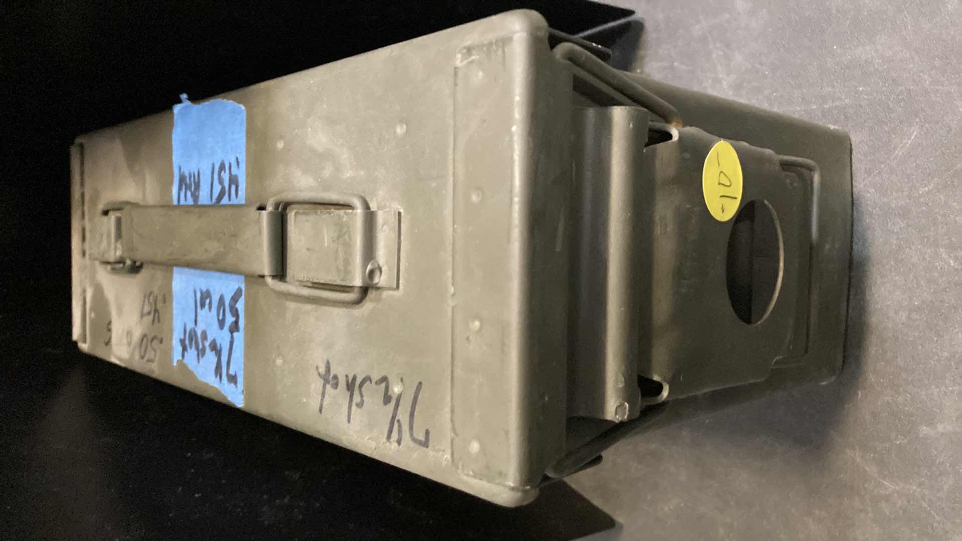 Photo 1 of 50 CAL HOLLOW POINT BULLETS (500 PLUS) W AMMO BOX 4” X 11.5” H 7.5”