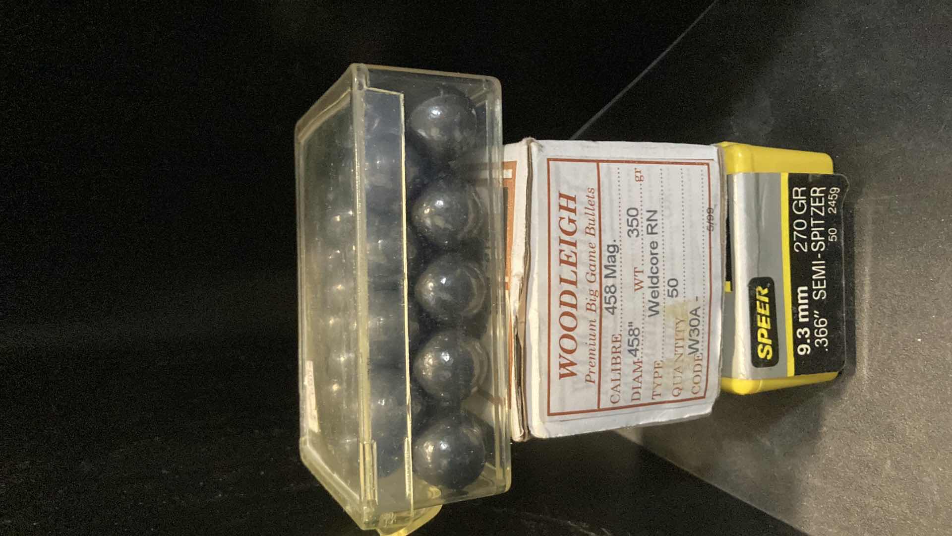 Photo 1 of 9.3MM & 458 MAG BULLETS W 50 CAL LEAD BALLS (APPROX 70)