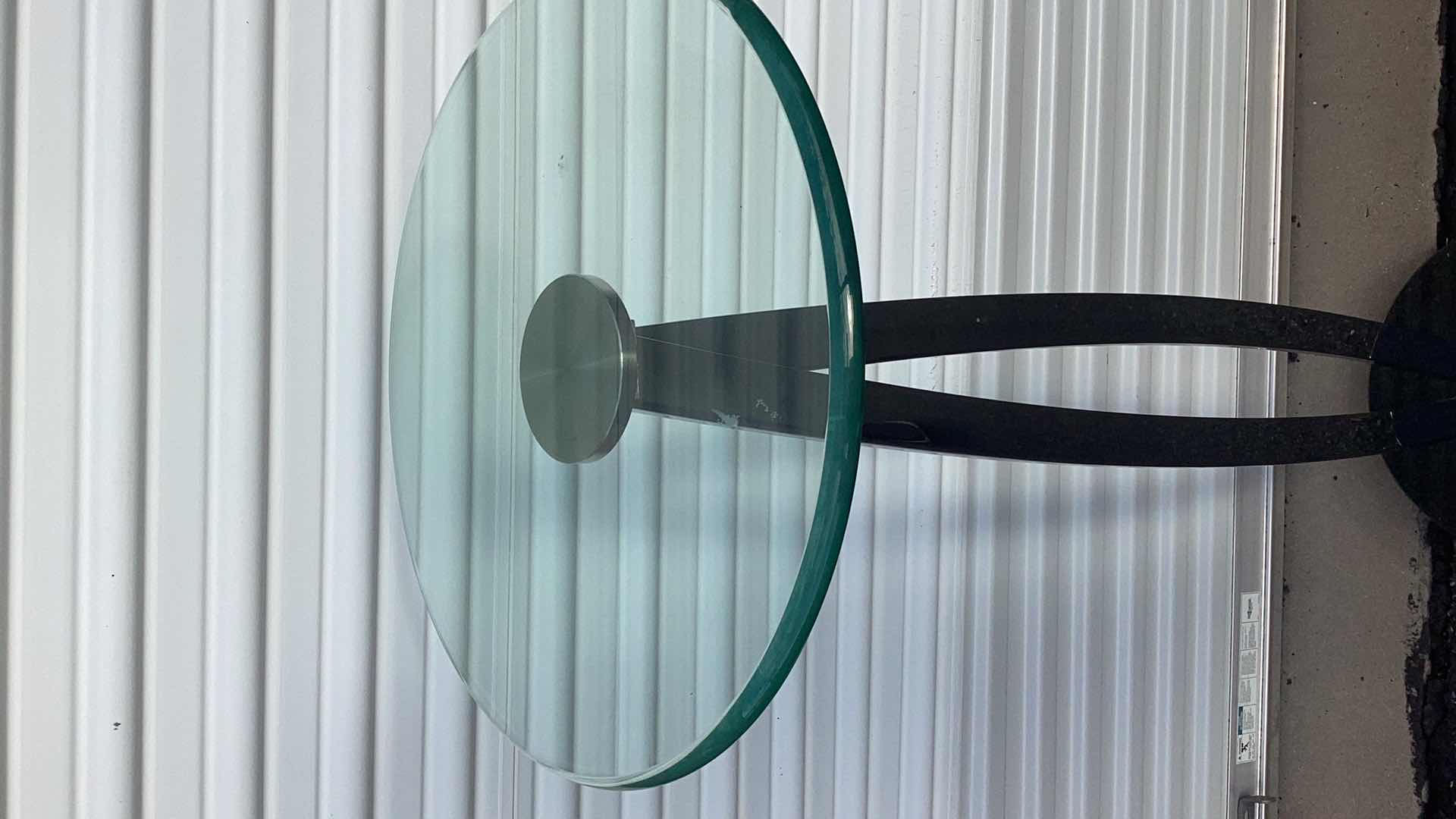 Photo 1 of GLASSTOP TABLE 50” TALL