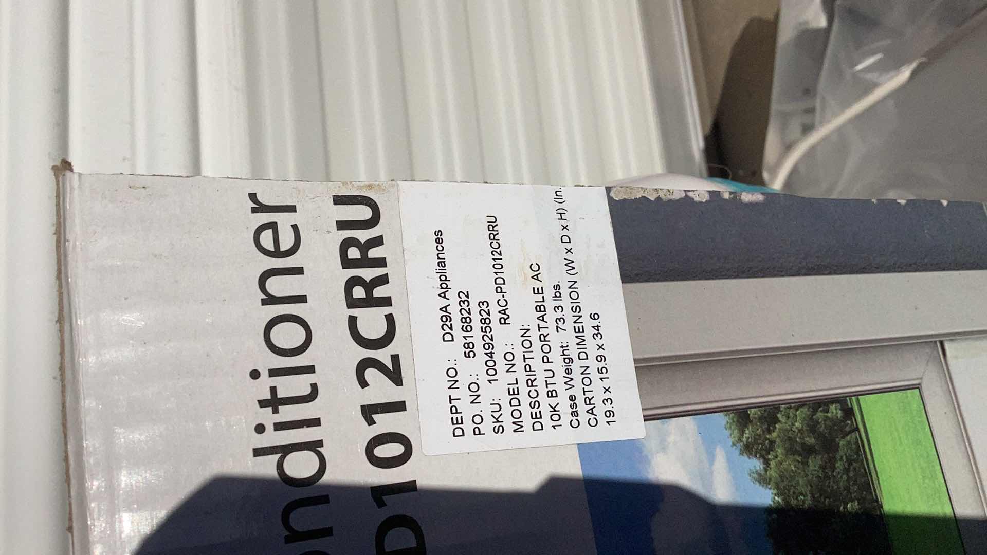 Photo 1 of NEW TOSHIBA PORTABLE AIR CONDITIONER RAC-PD1012CRRU 